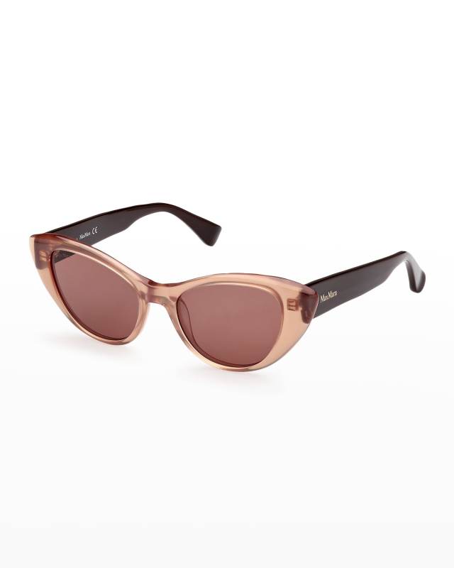 Two-Tone Acetate Cat-Eye Sunglasses